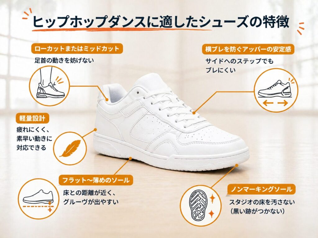 ダンスシューズの特徴