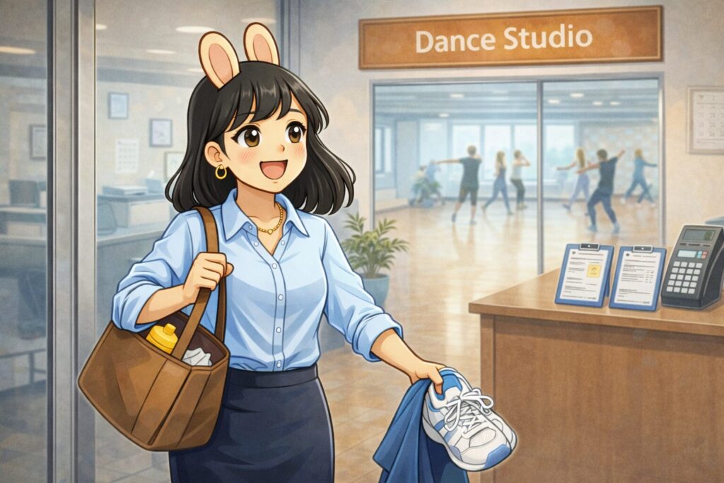 仕事終わりにダンスレッスンへ